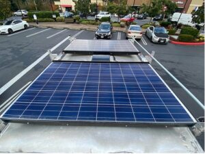 solar panel on van